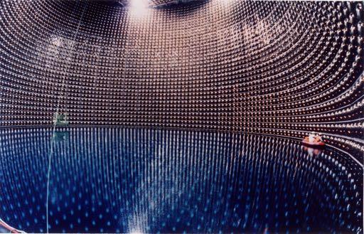Neutrino Astronomy The Super-Kamiokande detector was an improvement of the Kamiokande detector and started operating in 1996.