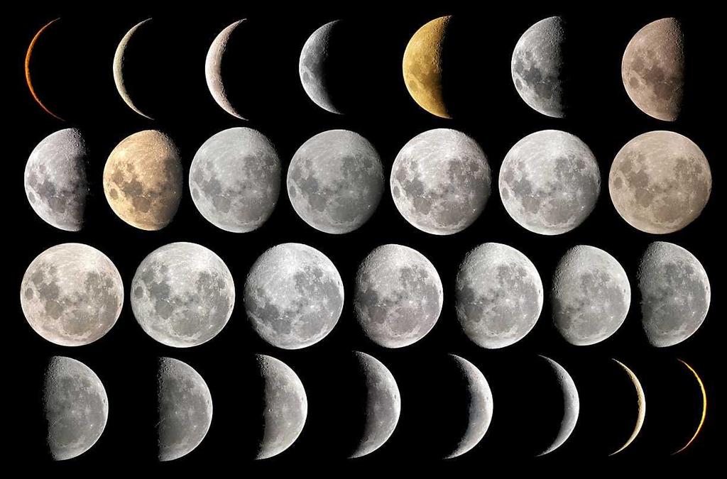 PHASES OF THE MOON The moon does not produce its own light; it reflects light from the sun.