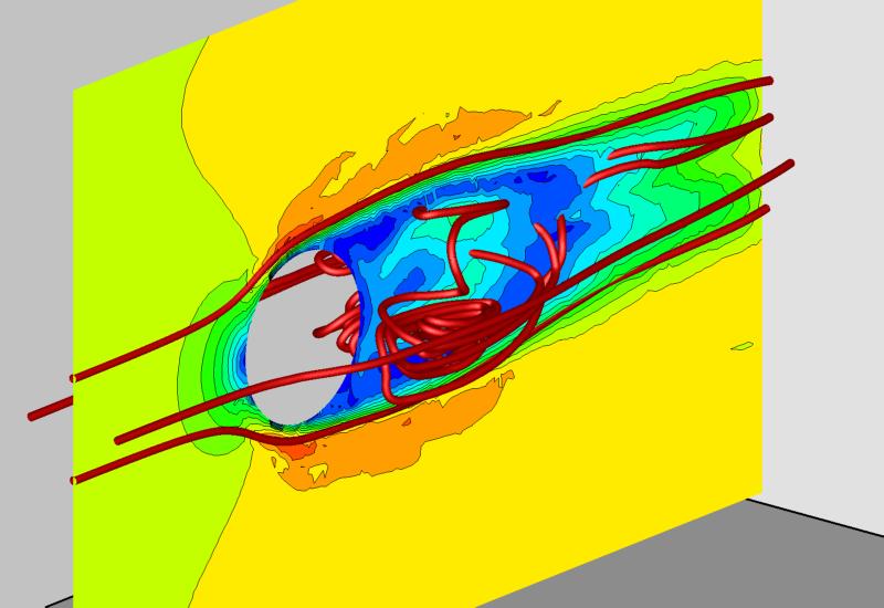 Highly graded meshes with RANS turbulence modeling Problems with shocks, captured