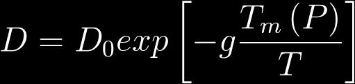 has an exponential dependence on T,P this can also be understood in terms of