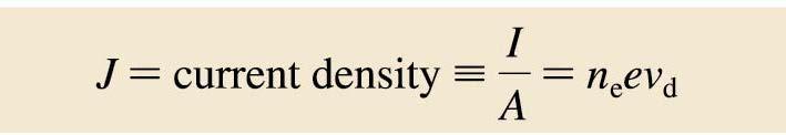 The Current Density in a Wire The Current Density in a Wire The current density J in a wire is