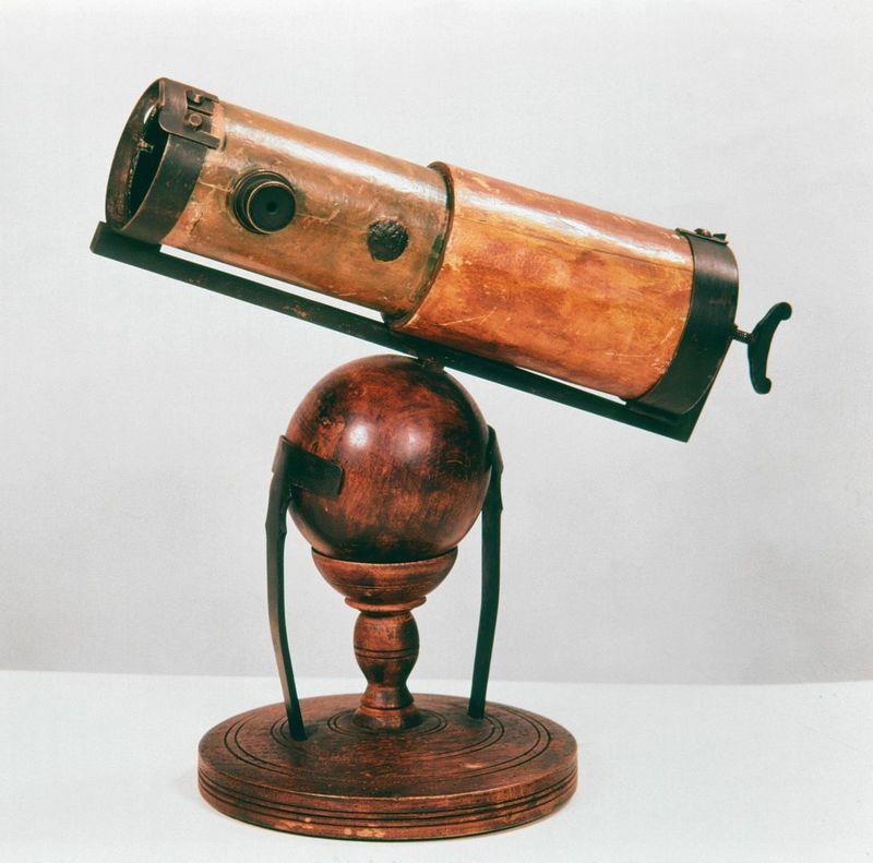 He also invented the reflecting telescope a telescope the uses a curved