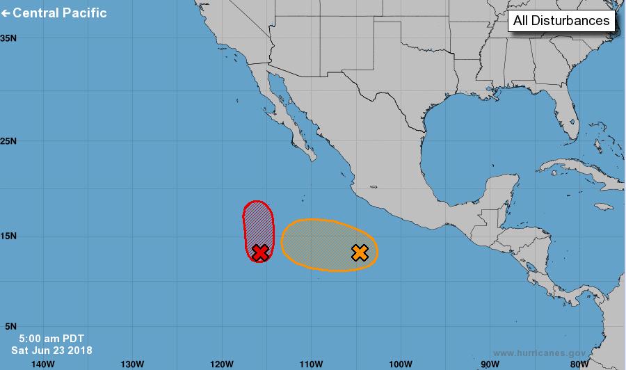 Tropical Outlook Eastern Pacific Disturbance 1 (as of 8:00 am EDT) Several hundred miles SW of Acapulco, Mexico Moving W to WNW at 5 to 10 mph, away from the coast Formation chance through 48 hours:
