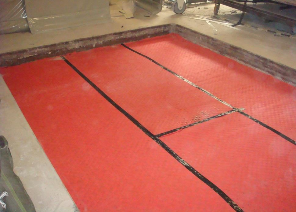 A prefab concrete floor was placed on top of it.