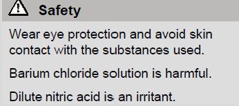 Practical Precautions Non-metal ions cont.