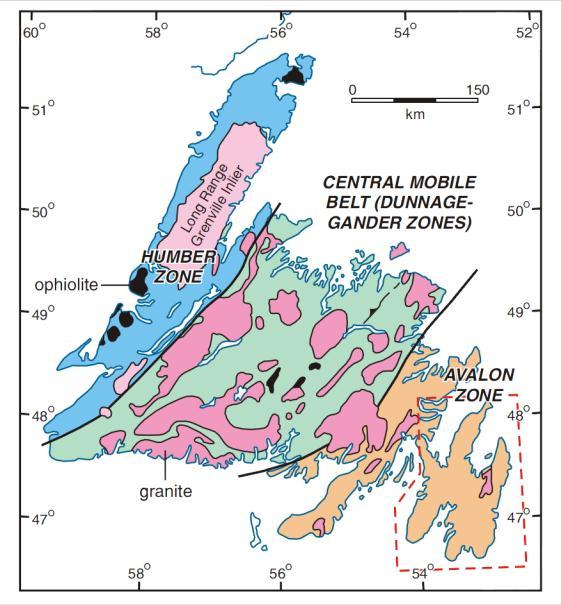 Table A: Tectonic Zone Avalon Dunnage-Gander (Central Mobile Belt) Humber Tectonic Zones of Newfoundland Hydrogeological Study Area Eastern Newfoundland Central Newfoundland Western Newfoundland
