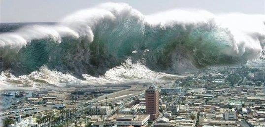 Tsunamis When an earthquake occurs on the ocean floor, a huge damaging
