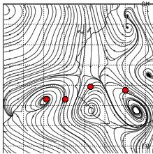 8) has advanced westward about 5, and the 925 mb vortex has moved about 8. The confluence, and presumably the convergence, southwest of Fig. 16.