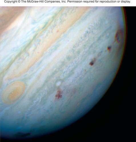 Jupiter s Interior Jupiter, with a core temperature of about 30,000 K, emits more energy than it receives Possibly