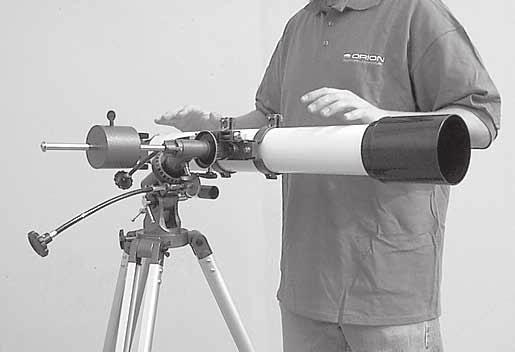 Now when you loosen the lock thumb screw on one or both axes and manually point the telescope, it should move without resistance and should not drift from where you point it. 5.
