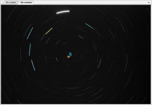 When working with the same star trail in both windows it could
