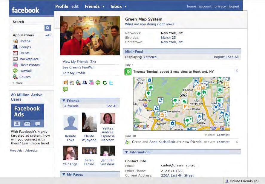 Basic widgets let Mapmakers embed Open Green Maps in websites and blogs now, Facebook App is