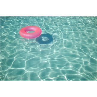 54. A swimming pool has a diameter of 7 m. After 2 hours of filling with a hose, the water reaches a height of 30 cm. How many liters of water does it contain at this time?