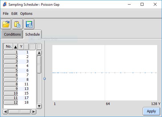 The acquisition tab of an HSQC experiment. Click Add Parameters Figure 13. Sampling Scheduler.