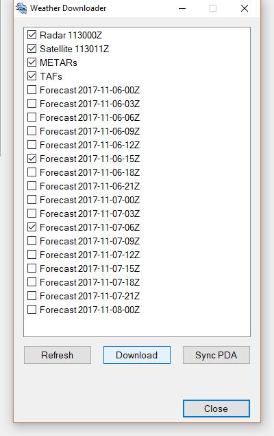 Tick the options you would like displayed on your EasyPlan Map, including : TAF METARs Satellite Radar o Select Forecast Flight Level