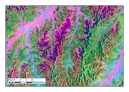 DC Landsat 742 RGB Landsat Minerals Clay/Ferrous/Iron RGB