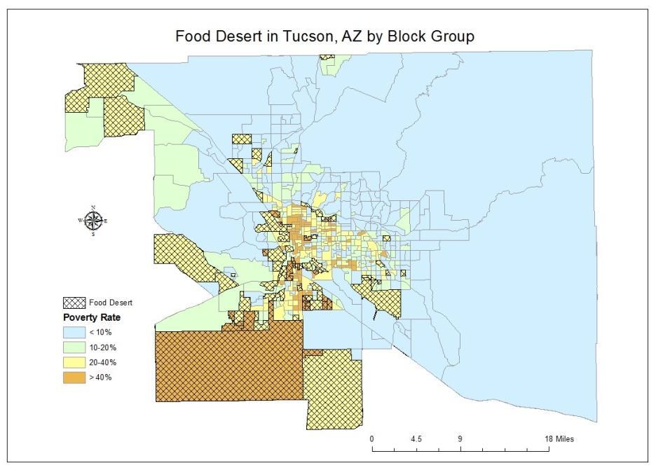 Food Deserts Identified at Different Scales 125,367 people (14.