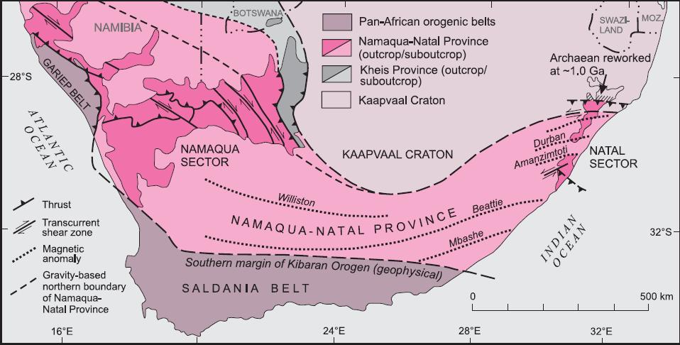 Study Area Figure 1.1 Namaqua-Natal Province, after Cornell, et al. (2006).