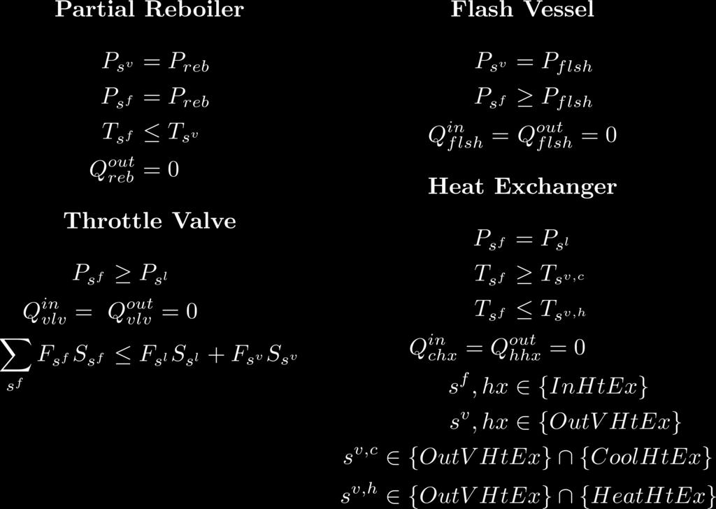 Additional Equipment Equations Constant Pressure No Heat Removed Pressure Drop Only Adiabatic