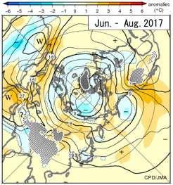 Northern Hemisphere (June August 3-5, 3-18 Three-month mean 850-hPa