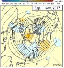 3-21 Three-month mean 850-hPa stream function and anomaly (September November