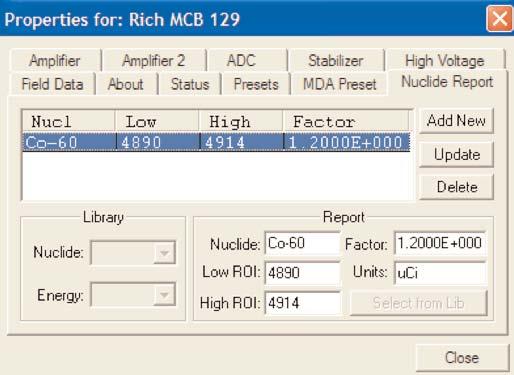 DigiDART Hints Nuclide Report In the field it is often useful to get an approximate estimate of activity present in a representative sample, especially if most of the samples are the same shape and