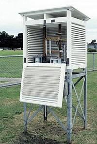 The Stevenson Screen or thermometer screen is a standard shelter (from rain, snow and high winds, but also leaves and animals) for meteorological instruments, particularly wet