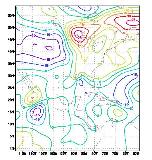 Winds at the 500 mb level on the 16 th (Fig 3), decomposed into the radial and tangential components with respect to the storm center, show that the flow behind a weak trough and to the east of an