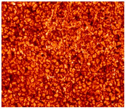 Photosphere Close up pictures of the Sun's photosphere reveal granulation - the Sun's surface appear to be broken into small cells Each cell represents a convective 'bubble' that has risen to the