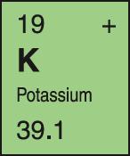 Potassium is found in nature in a certain ratio of isotopes 93.2% is potassium-39 1.