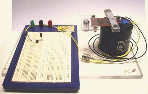proof mass piezoelectric cantilever shaker 5 capacitor bridge rectifier Voltage (volt) 15 1 5 1μ F μ F 33μ F 1 3 4 5 Time (sec) Fig. 7. Experimental setup for standard energy harvesting. Fig. 8.