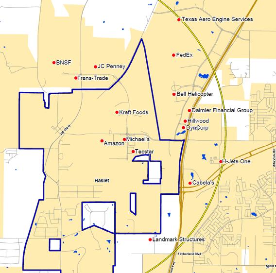 AREA INFORMATION HIGH GROWTH REGION Haslet s regional position presents a major opportunity for the City and its residents. Regional estimates project that North Texas will grow by 4.