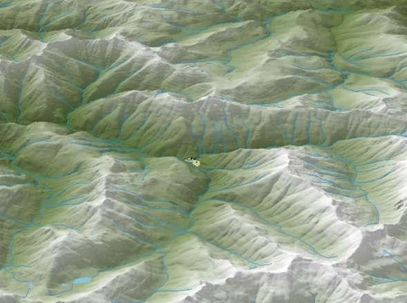 Figure 3 For a compliment to the map I created a panoramic image, using ESRI s ArcScene (Figure 3).