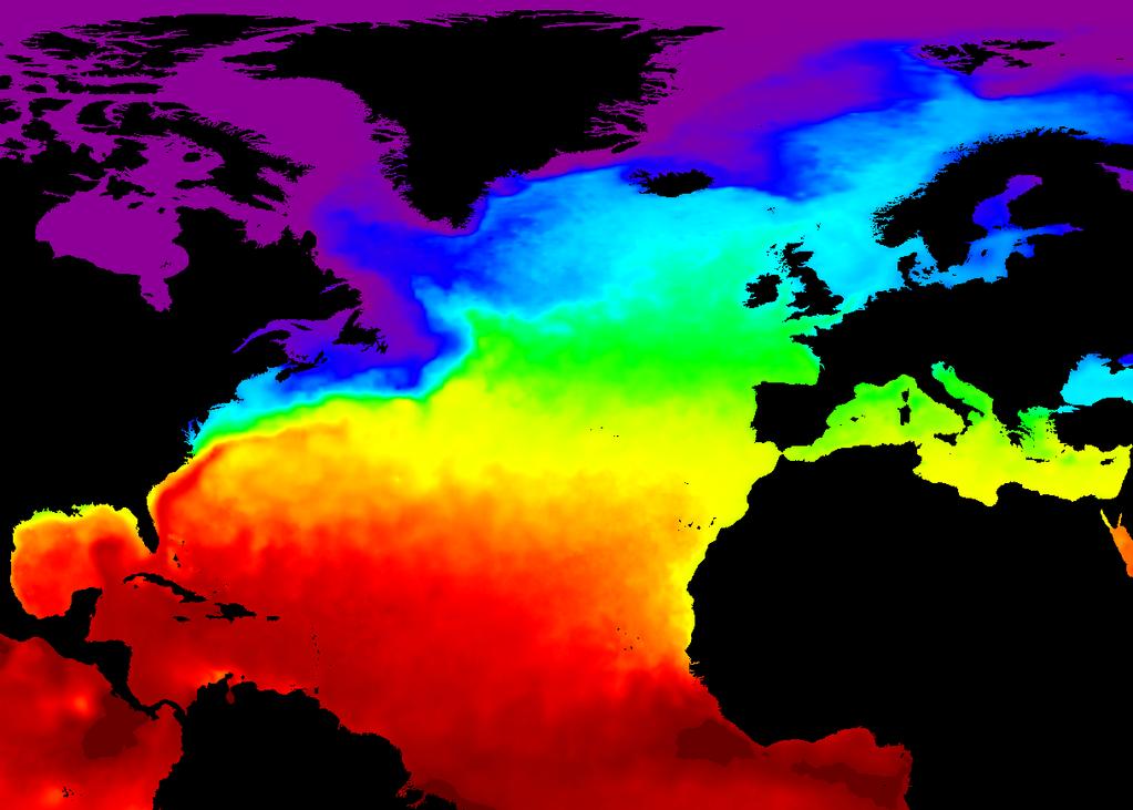 Gulf Stream & its northern extension warm NW Eurasia