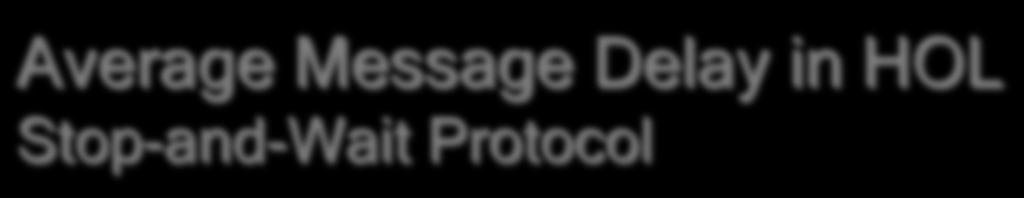 29 Average Message Delay in HOL Stop-and-Wait Protocol n Proof: n Definition: