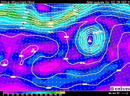 Cutoff low 300 mb Starts as a normal trough,