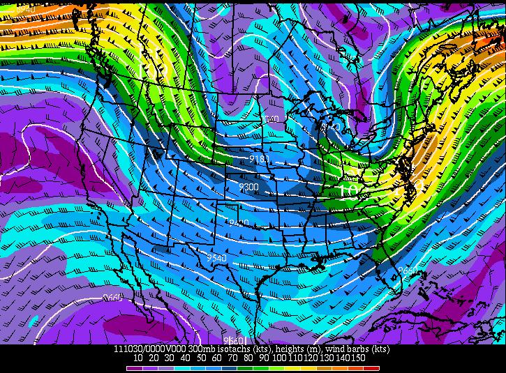 300 mb -Overall flow pattern? Tilted?