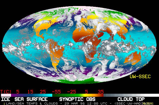 Global View The ITCZ is characterized by warm, rising air, plenty of clouds and rain The trade