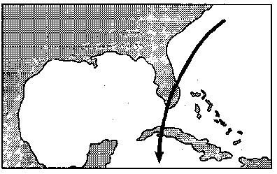 Which map best shows the most likely track of this hurricane?