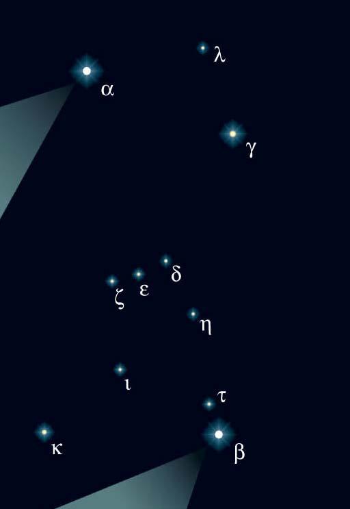 Constellations Betelgeuse Rigel Stars are named by a Greek letter ( ) according to their relative brightness within