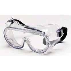 Use goggles when working with moderate to large volumes of