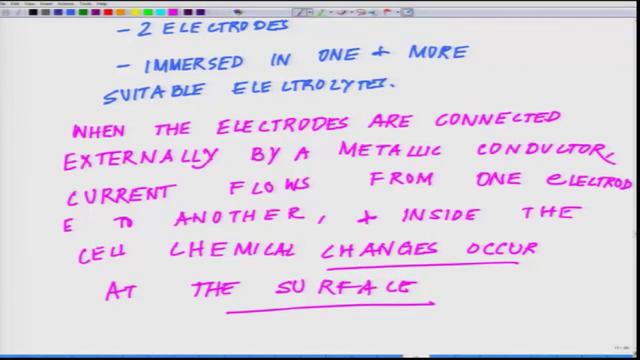 (Refer Slide Time: 14:19) To summarize this two important things when the electrodes are connected externally, when the electrodes are connected externally and they connected when the electrodes are