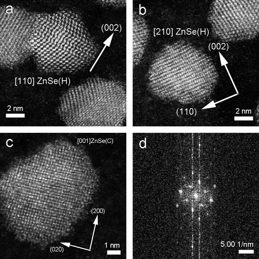 Figure S8. HR-STEM images of (Cd,Zn)Se NCs obtained from 5.