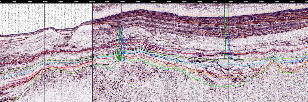 Rockall Basin: Regional Seismic Line (2) Structural traps below Base Cretaceous including Dooish Discovery, Muckish and Aghla More Prospects Turbidite fans of Aptian-Albian including the Derryveagh