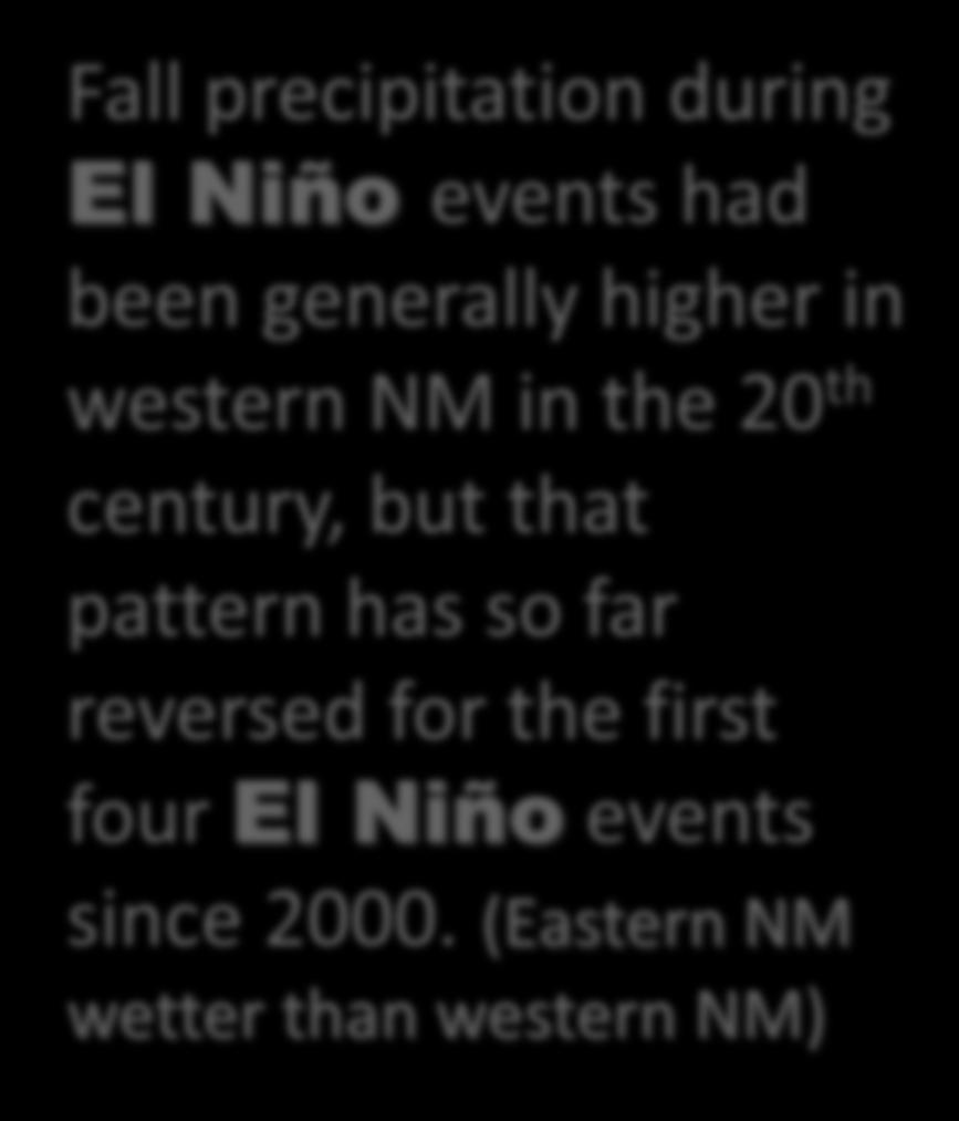 Fall precipitation during El Niño