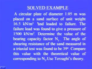 (Refer Slide Time: 16:35) Now, in another solve problem, that is the case of a circular plate of diameter 1.