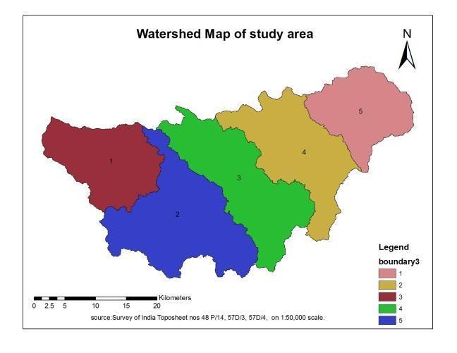 watershed at the sub watershed level. Morphometric analysis provides the physical characteristics of the watershed and also helps in derivation of parameters and ratios within the catchment.
