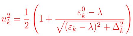 RMF+BCS Total energy: BCS equations: