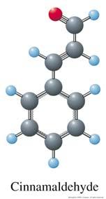 For example Cinnamaldehyde is responsible for the