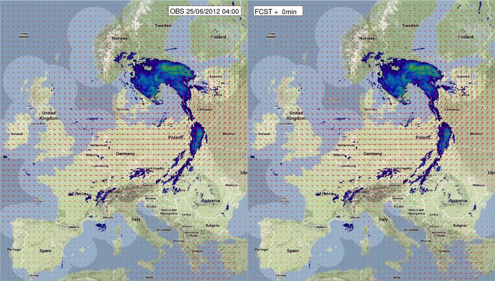 3 3 Radar-based rainfall nowcasting Very short-term forecasting by extrapolation of radar observations. 1.